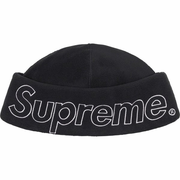 Supreme Polartec Beanie - Black (front)