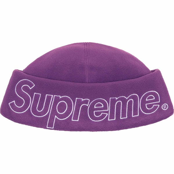Supreme Polartec Beanie - Dark Purple (front)