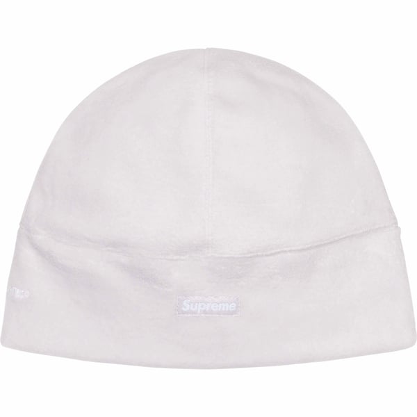 Supreme Polartec Beanie - Light Grey (front)