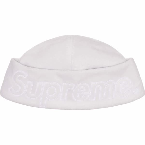 Supreme Polartec Beanie - Light Grey (front)
