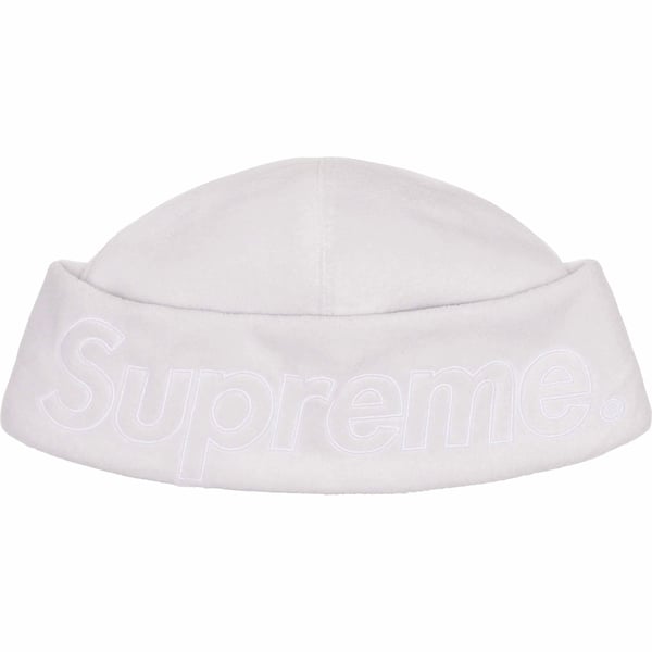 Supreme Polartec Beanie - Light Grey (front)