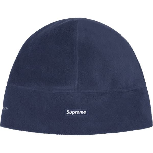 Supreme Polartec Beanie - Navy (front)