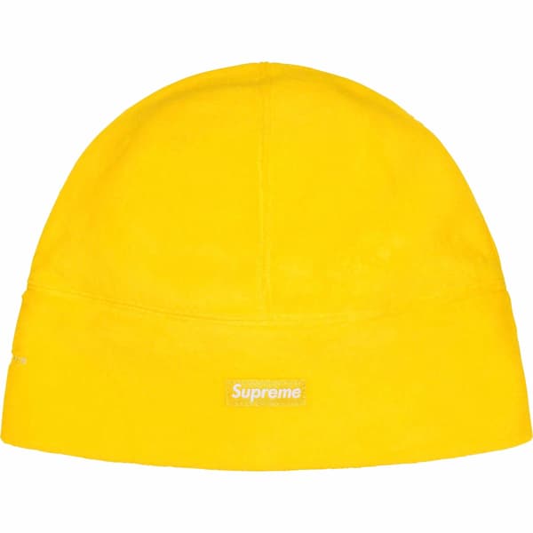 Supreme Polartec Beanie - Yellow (front)