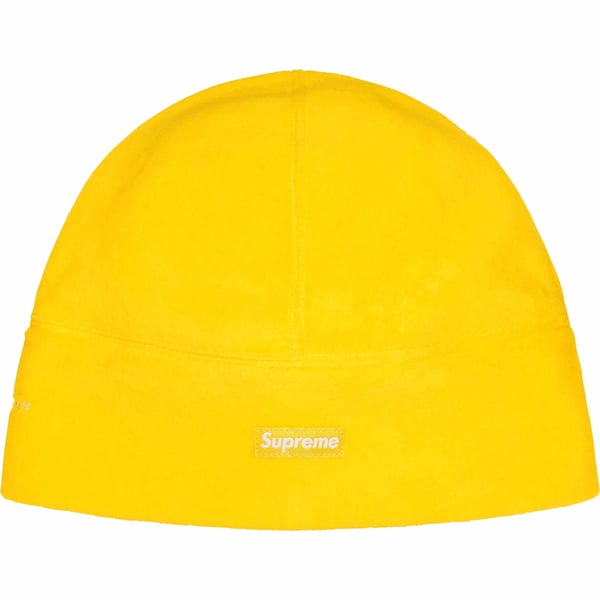 Supreme Polartec Beanie - Yellow (front)