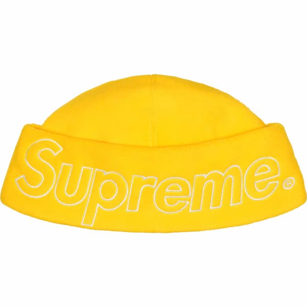 Supreme Polartec Beanie - Yellow (front)