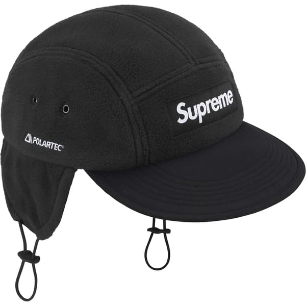 Supreme Polartec Earflap Camp Cap - Black (front)
