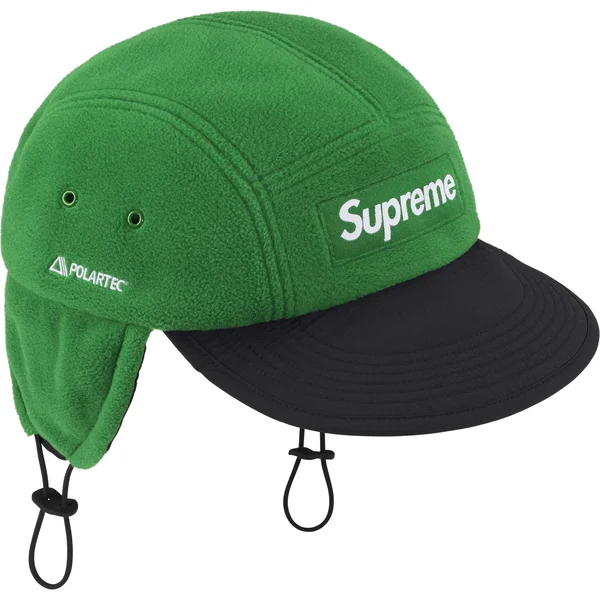 Supreme Polartec Earflap Camp Cap - Green (front)