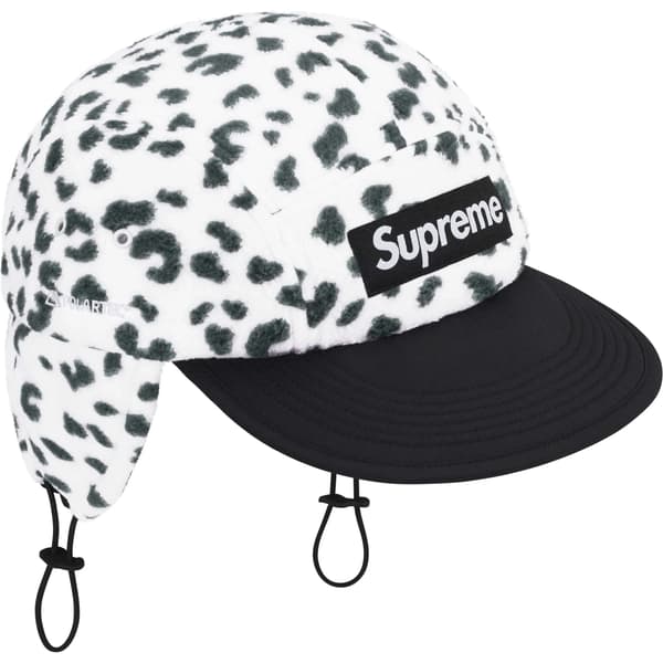 Supreme Polartec Earflap Camp Cap - Leopard (front)