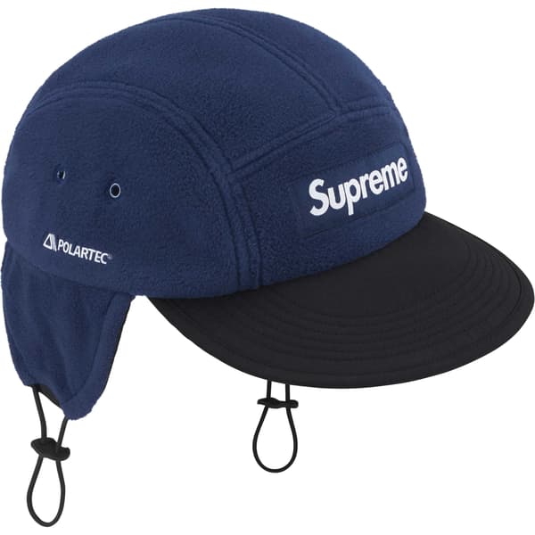 Supreme Polartec Earflap Camp Cap - Navy (front)