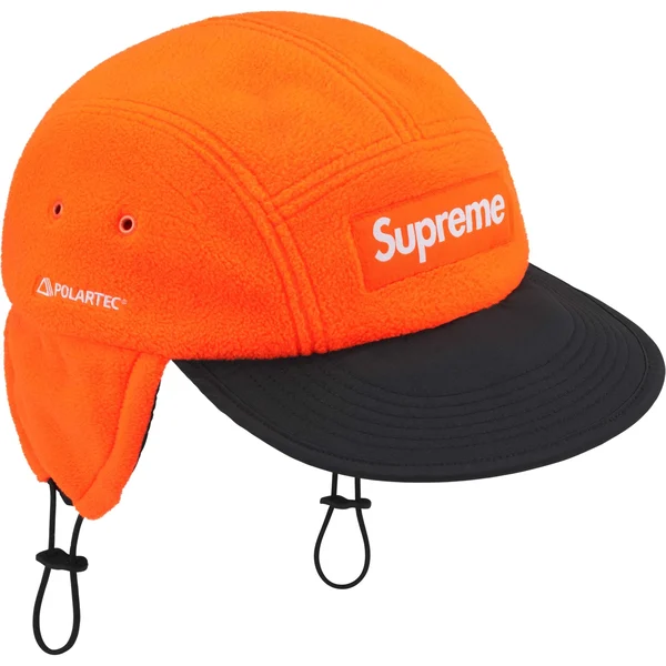 Supreme Polartec Earflap Camp Cap - Orange (front)