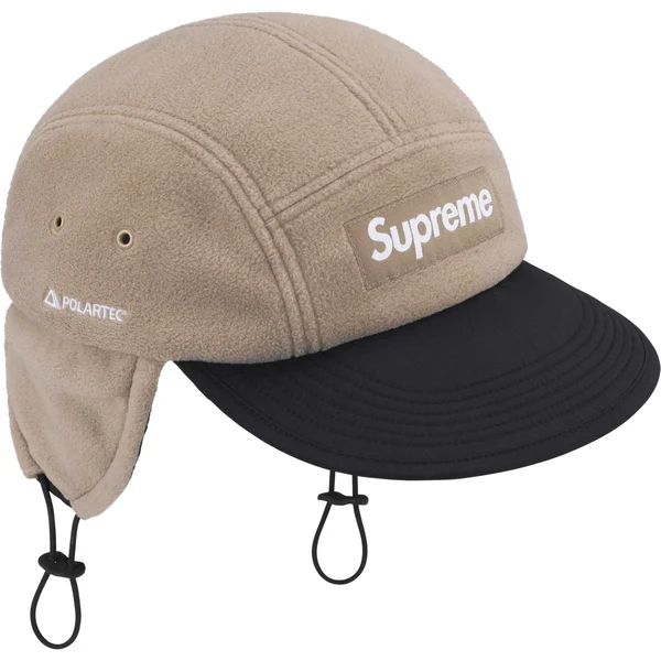 Supreme Polartec Earflap Camp Cap - Taupe (front)