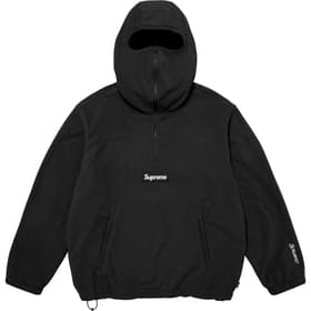 Supreme Polartec Face Mask Half Zip Hooded Sweatshirt Black