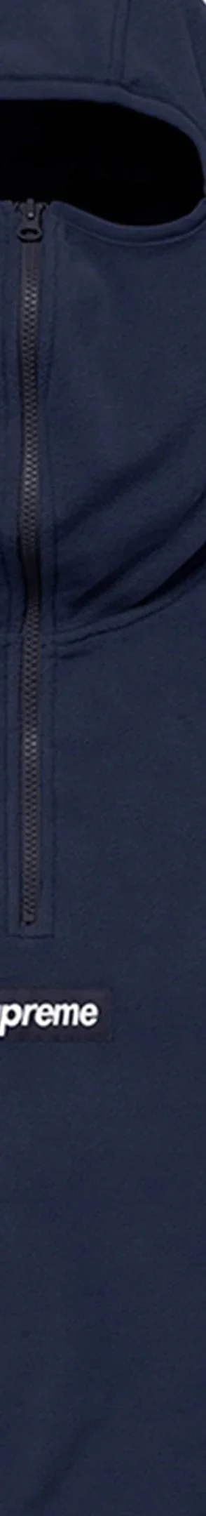 Supreme Polartec Face Mask Half Zip Hooded Sweatshirt - Navy (front)