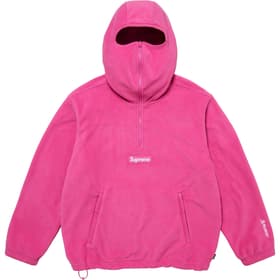 Supreme Polartec Face Mask Half Zip Hooded Sweatshirt Pink