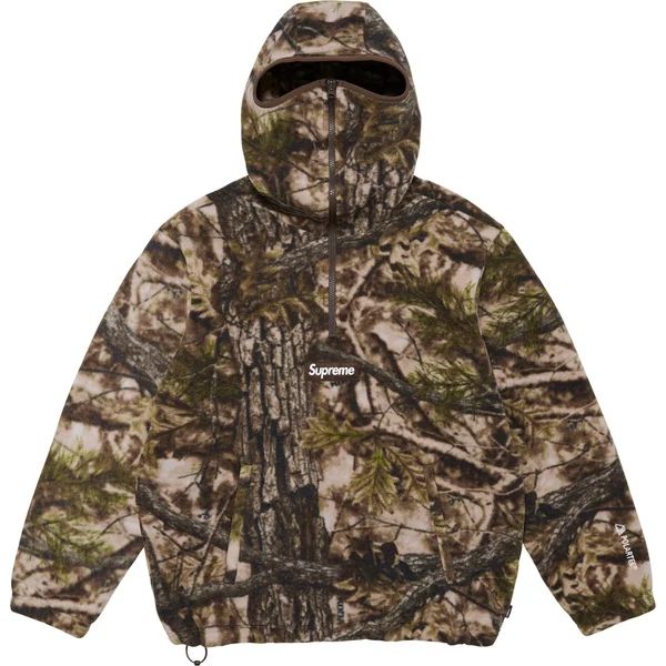 Supreme Polartec Face Mask Half Zip Hooded Sweatshirt - TrueTimber® Koda Camo (front)