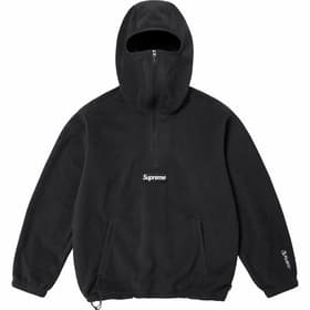 Supreme Polartec Facemask Half Zip Hooded Sweatshirt Black