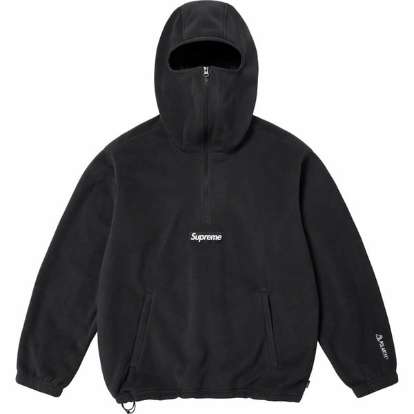 Supreme Polartec Facemask Half Zip Hooded Sweatshirt - Black (front)
