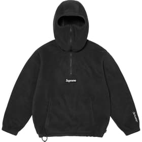 Supreme Polartec Facemask Half Zip Hooded Sweatshirt Black