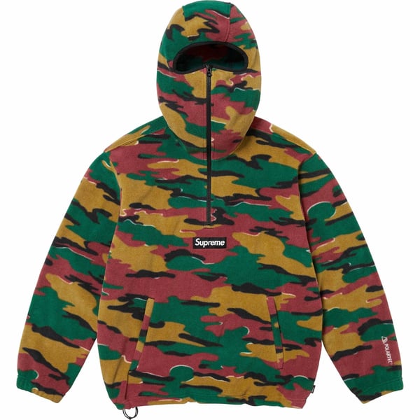 Supreme Polartec Facemask Half Zip Hooded Sweatshirt - Camo (front)