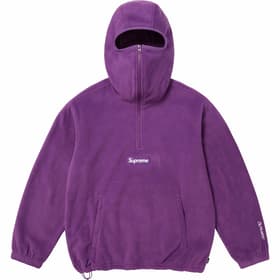 Supreme Polartec Facemask Half Zip Hooded Sweatshirt Dark Purple