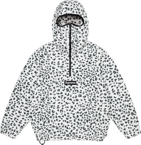 Supreme Polartec Facemask Half Zip Hooded Sweatshirt Leopard