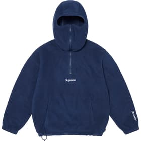 Supreme Polartec Facemask Half Zip Hooded Sweatshirt Navy