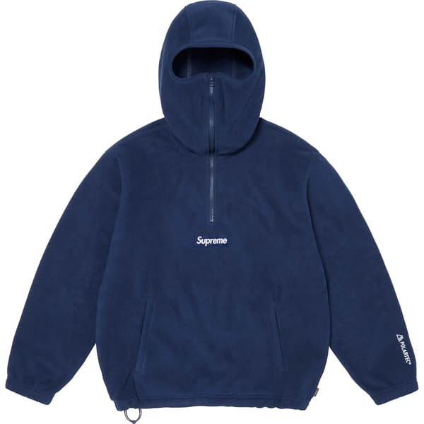 Supreme Polartec Facemask Half Zip Hooded Sweatshirt - Navy (front)