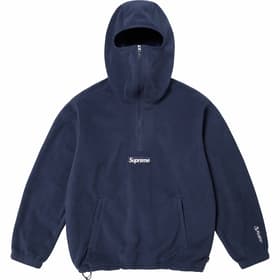 Supreme Polartec Facemask Half Zip Hooded Sweatshirt Navy