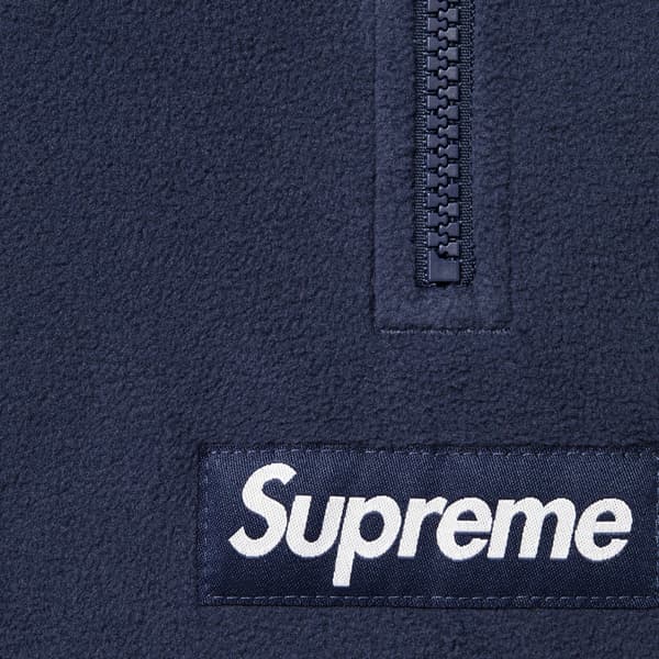 Supreme Polartec Facemask Half Zip Hooded Sweatshirt - Navy (front)