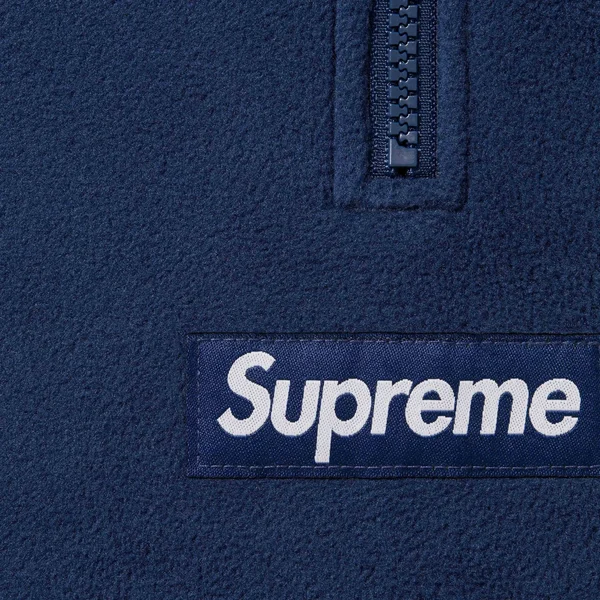 Supreme Polartec Facemask Half Zip Hooded Sweatshirt - Navy (front)