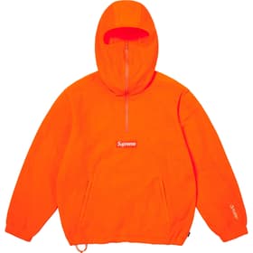 Supreme Polartec Facemask Half Zip Hooded Sweatshirt Orange