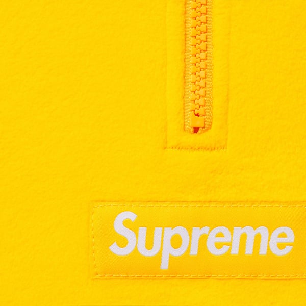 Supreme Polartec Facemask Half Zip Hooded Sweatshirt - Yellow (front)