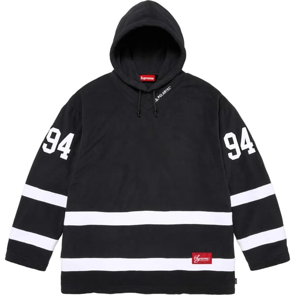 Supreme Polartec Hooded Hockey Jersey - Black (front)