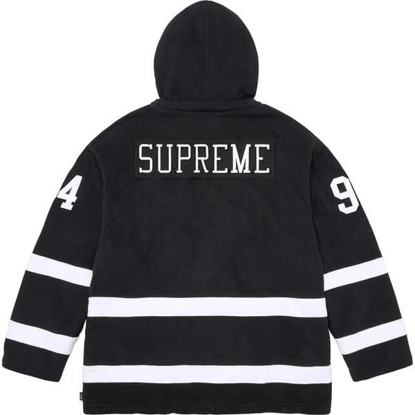 Supreme Polartec Hooded Hockey Jersey - Black (front)