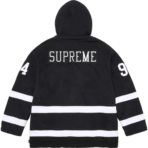 Supreme Polartec Hooded Hockey Jersey - Black (front)
