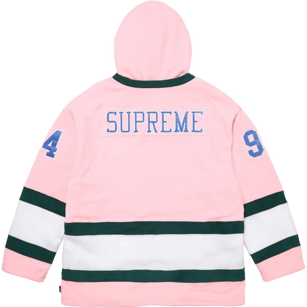 Supreme Polartec Hooded Hockey Jersey - Light Pink (front)