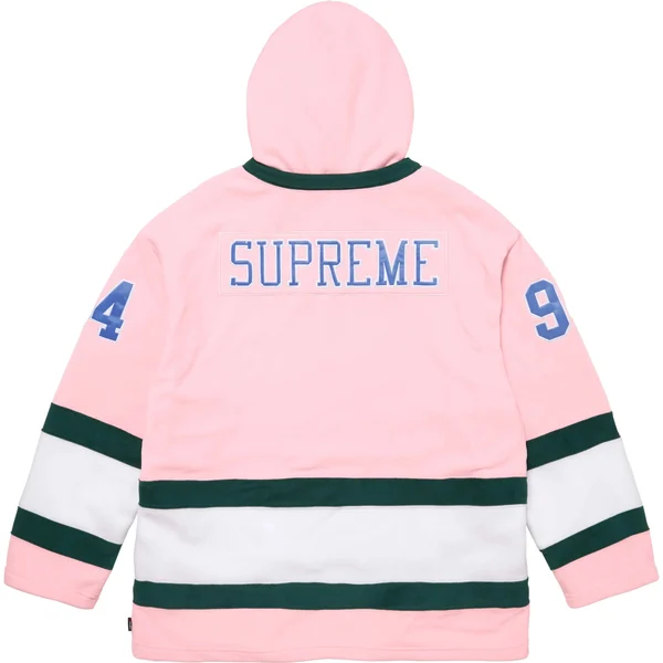 Supreme Polartec Hooded Hockey Jersey - Light Pink (front)