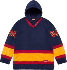 Supreme Polartec Hooded Hockey Jersey Navy