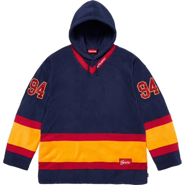 Supreme Polartec Hooded Hockey Jersey - Navy (front)