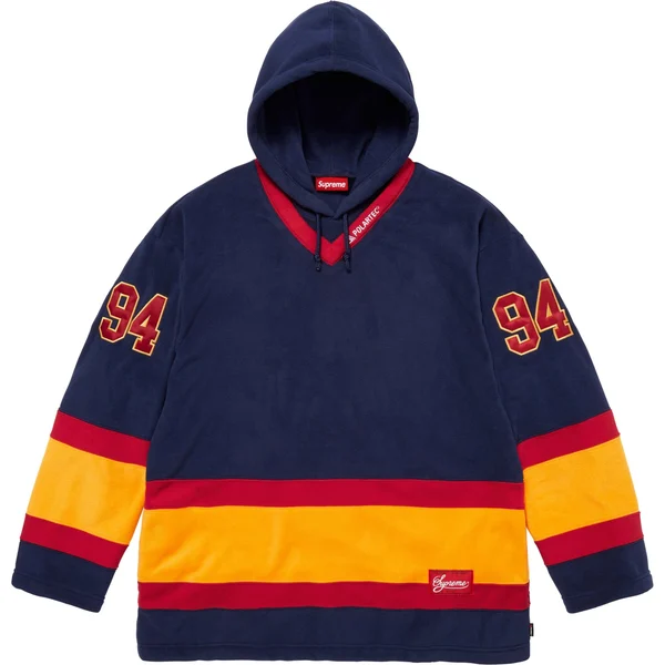 Supreme Polartec Hooded Hockey Jersey - Navy (front)