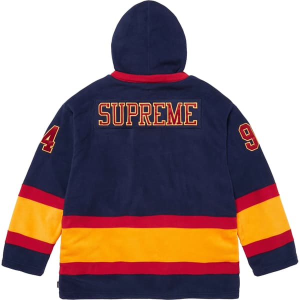 Supreme Polartec Hooded Hockey Jersey - Navy (front)
