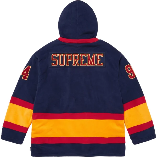 Supreme Polartec Hooded Hockey Jersey - Navy (front)