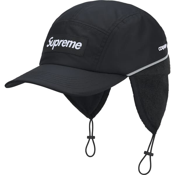 Supreme Polartec Lined Packable Earflap Camp Cap - Black (front)
