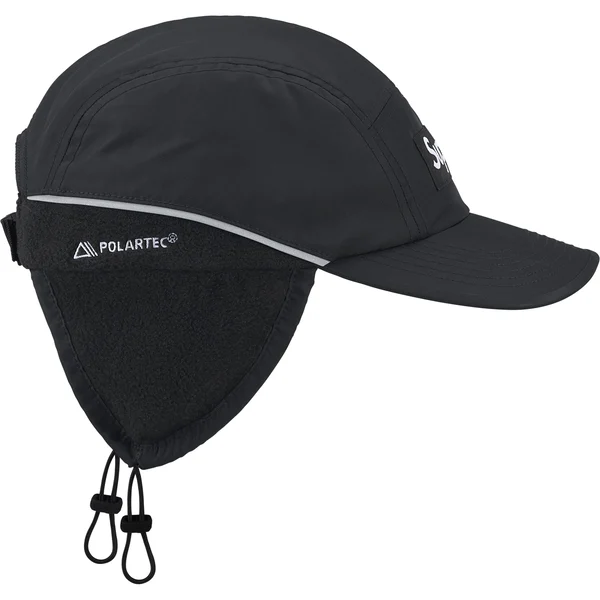 Supreme Polartec Lined Packable Earflap Camp Cap - Black (front)