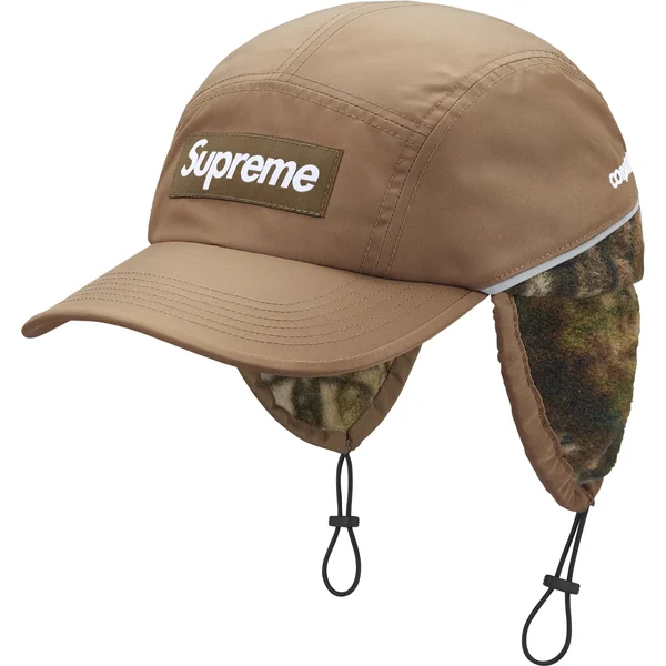 Supreme Polartec Lined Packable Earflap Camp Cap - Khaki (front)
