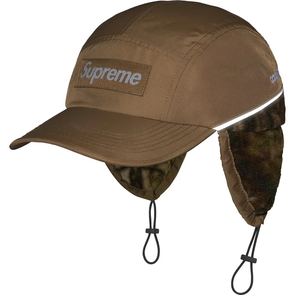 Supreme Polartec Lined Packable Earflap Camp Cap - Khaki (front)