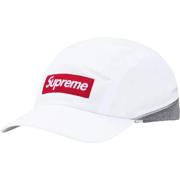 Supreme Polartec Lined Packable Earflap Camp Cap - White (front)
