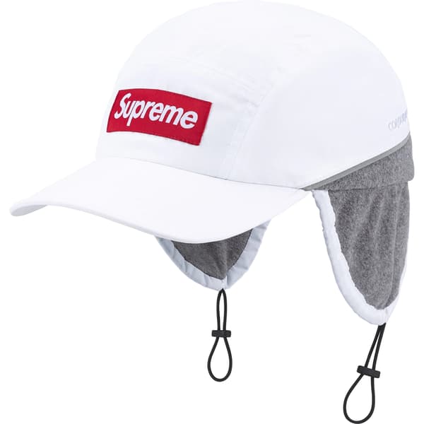 Supreme Polartec Lined Packable Earflap Camp Cap - White (front)