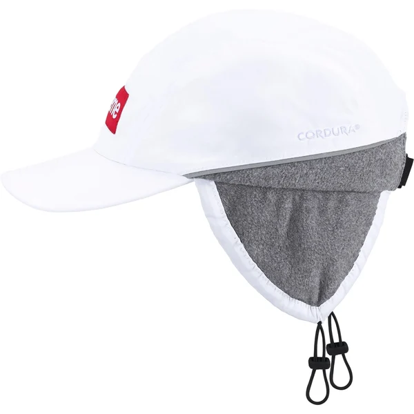 Supreme Polartec Lined Packable Earflap Camp Cap - White (front)