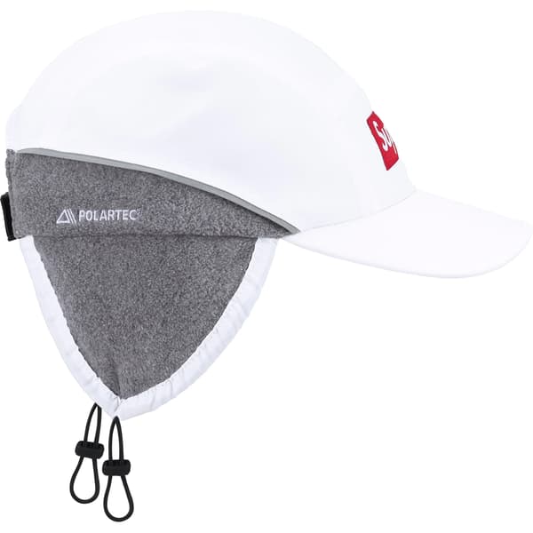 Supreme Polartec Lined Packable Earflap Camp Cap - White (front)